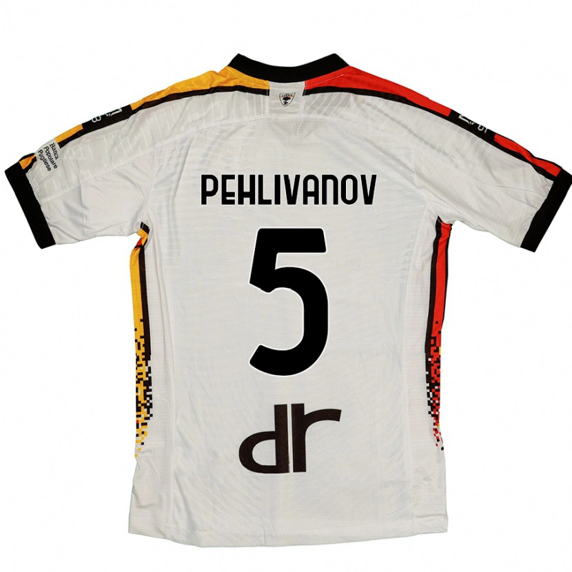 Danxen Dzieci Cristian Pehlivanov #5 Biały Czarny Wyjazdowa Koszulka 2024/25 Koszulki Klubowe