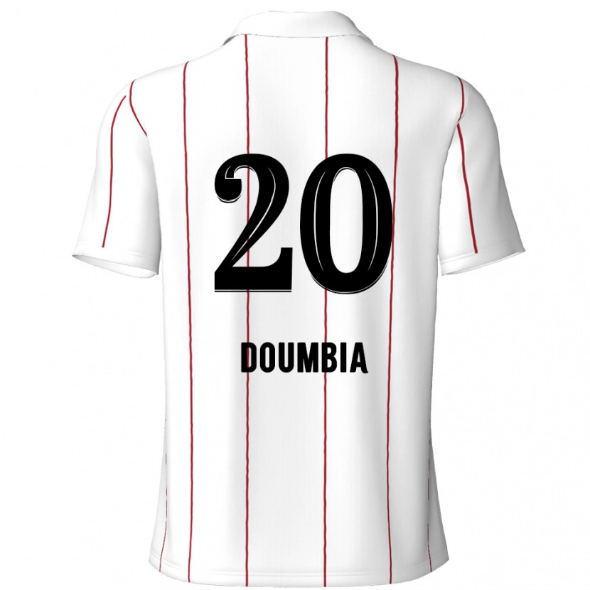 Danxen Dzieci Mahamadou Doumbia #20 Biały Czarny Wyjazdowa Koszulka 2024/25 Koszulki Klubowe