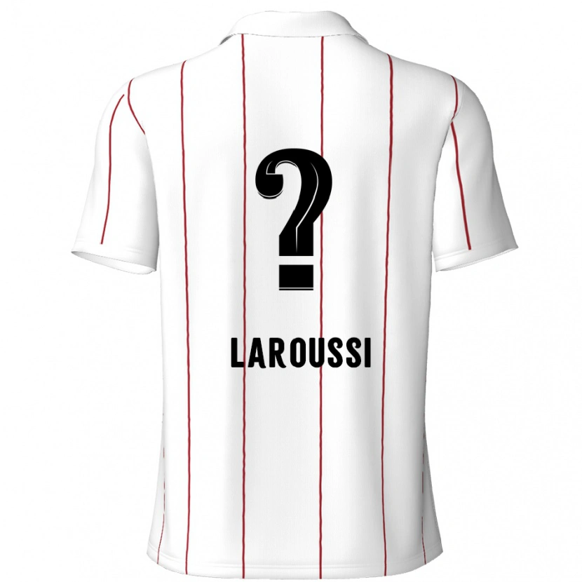 Danxen Dzieci Nizar Laroussi #0 Biały Czarny Wyjazdowa Koszulka 2024/25 Koszulki Klubowe