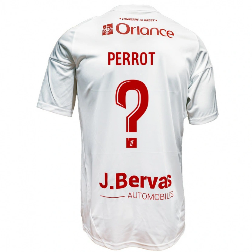 Danxen Dzieci Maël Perrot #0 Biały Czerwony Wyjazdowa Koszulka 2024/25 Koszulki Klubowe