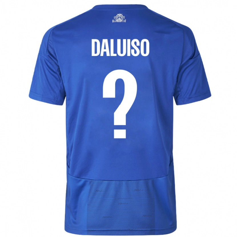 Danxen Dzieci Christoffer Daluiso #0 Biały Niebieski Wyjazdowa Koszulka 2024/25 Koszulki Klubowe