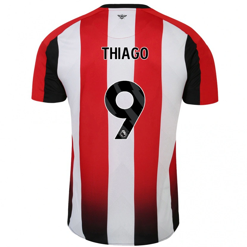 Danxen Męski Igor Thiago #9 Czerwony Biały Domowa Koszulka 2024/25 Koszulki Klubowe