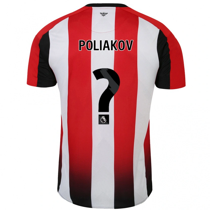 Danxen Męski Adam Poliakov #0 Czerwony Biały Domowa Koszulka 2024/25 Koszulki Klubowe