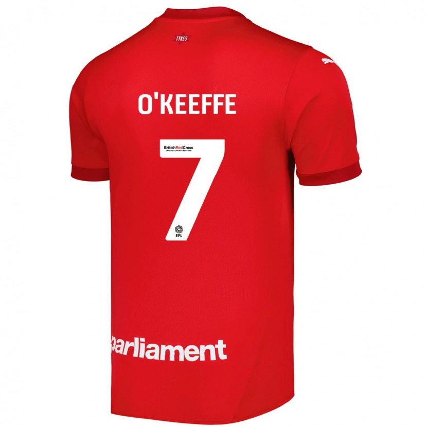 Danxen Męski Corey O'keeffe #7 Czerwony Domowa Koszulka 2024/25 Koszulki Klubowe