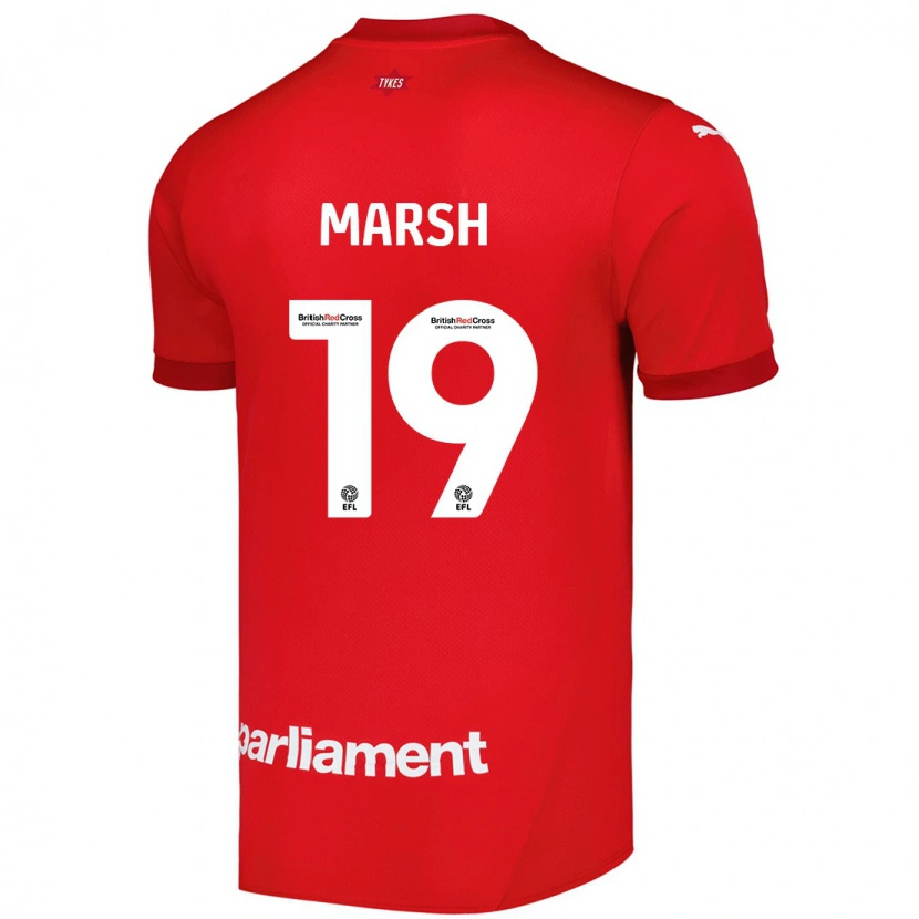Danxen Męski Aiden Marsh #19 Czerwony Domowa Koszulka 2024/25 Koszulki Klubowe