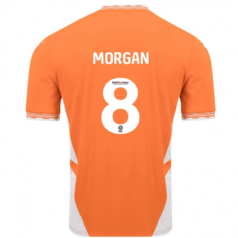 Danxen Męski Albie Morgan #8 Pomarańczowy Biały Domowa Koszulka 2024/25 Koszulki Klubowe