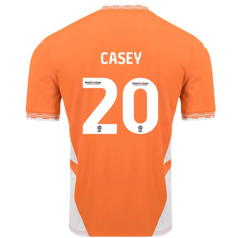 Danxen Męski Oliver Casey #20 Pomarańczowy Biały Domowa Koszulka 2024/25 Koszulki Klubowe