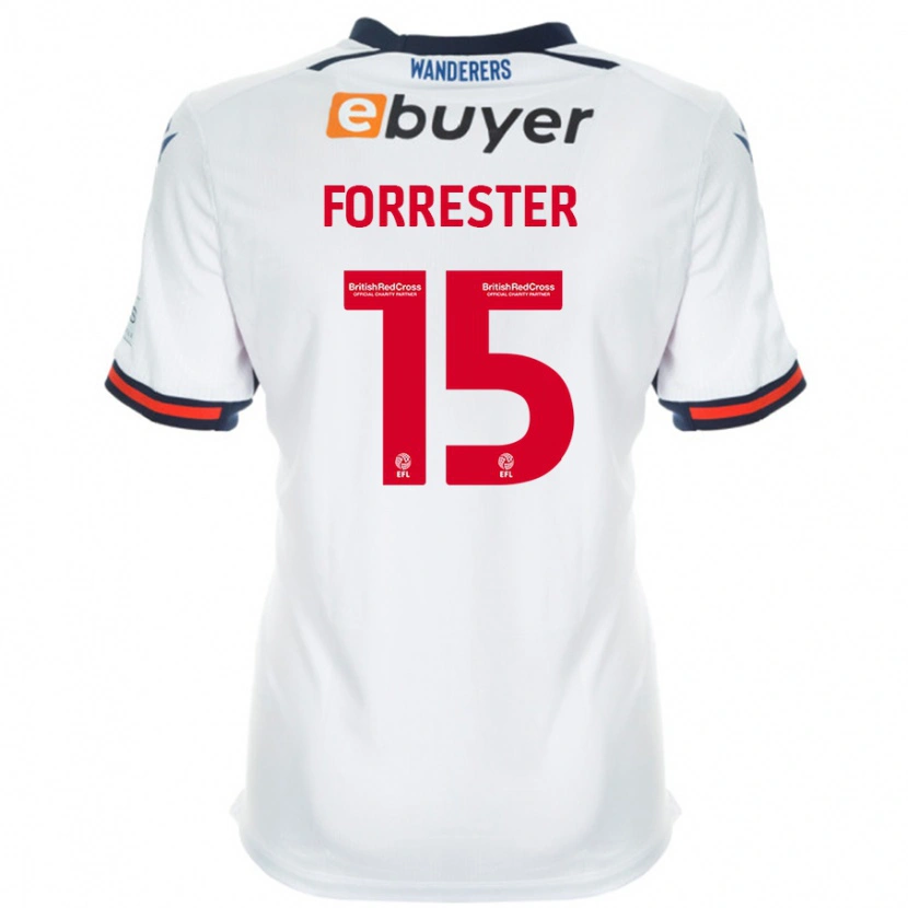 Danxen Męski Will Forrester #15 Biały Domowa Koszulka 2024/25 Koszulki Klubowe
