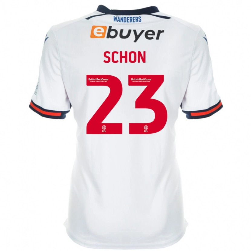 Danxen Męski Szabolcs Schön #23 Biały Domowa Koszulka 2024/25 Koszulki Klubowe