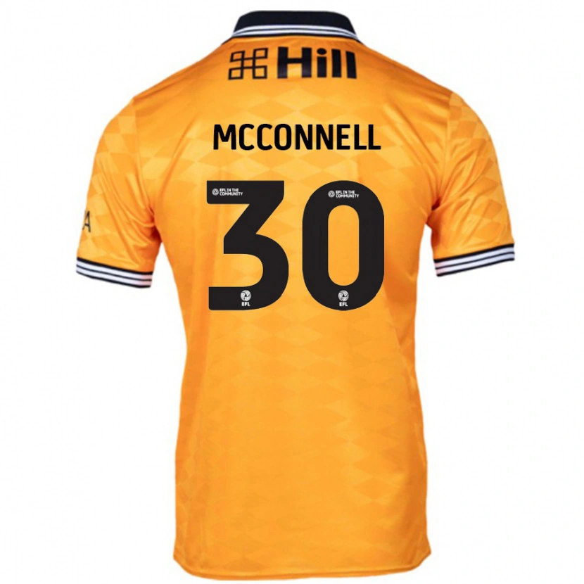 Danxen Męski Glenn Mcconnell #30 Pomarańczowy Domowa Koszulka 2024/25 Koszulki Klubowe