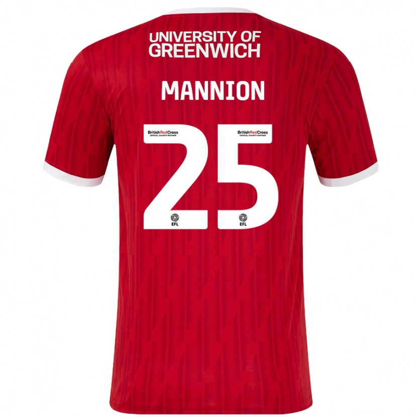 Danxen Męski Will Mannion #25 Czerwony Biały Domowa Koszulka 2024/25 Koszulki Klubowe