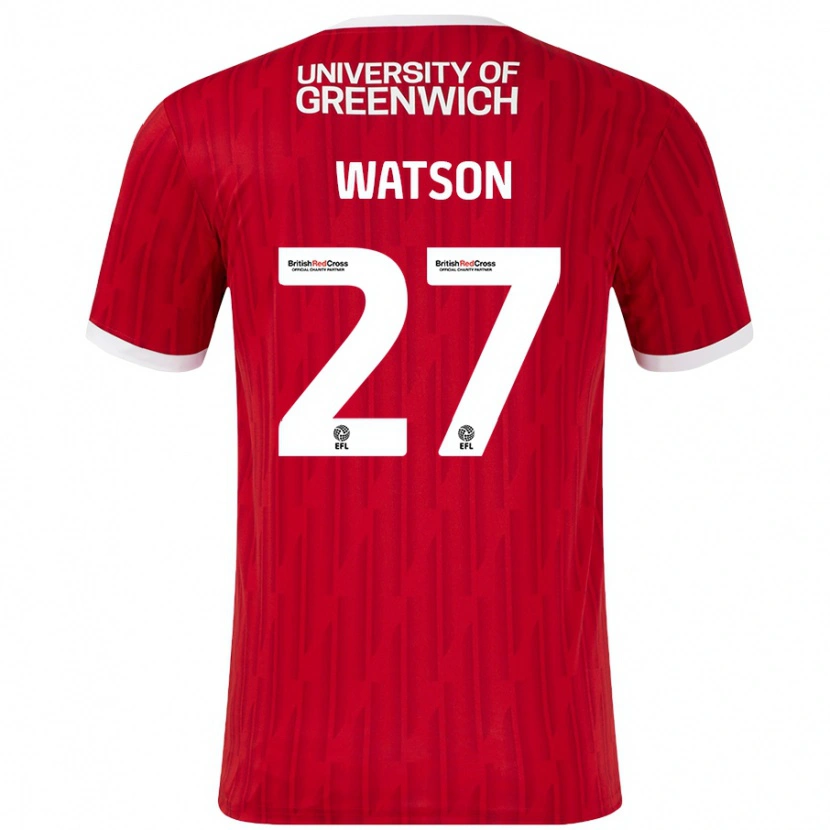 Danxen Męski Tennai Watson #27 Czerwony Biały Domowa Koszulka 2024/25 Koszulki Klubowe