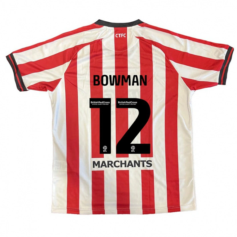 Danxen Męski Ryan Bowman #12 Czerwony Biały Domowa Koszulka 2024/25 Koszulki Klubowe