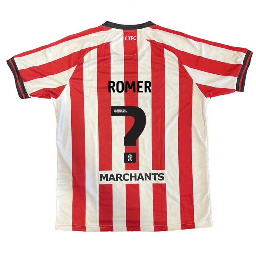 Danxen Męski David Romer #0 Czerwony Biały Domowa Koszulka 2024/25 Koszulki Klubowe