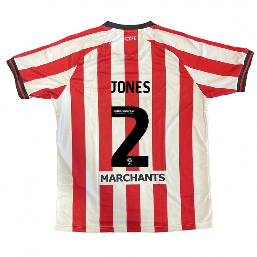 Danxen Męski Courtney Jones #2 Czerwony Biały Domowa Koszulka 2024/25 Koszulki Klubowe