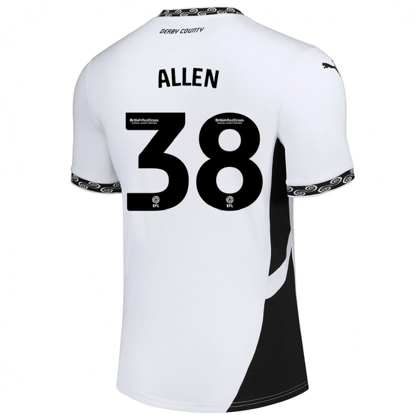 Danxen Męski Cruz Allen #38 Biały Czarny Domowa Koszulka 2024/25 Koszulki Klubowe