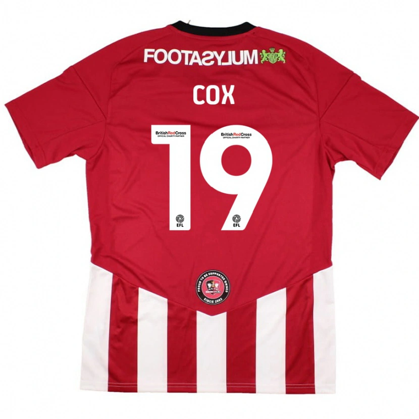 Danxen Męski Sonny Cox #19 Czerwony Biały Domowa Koszulka 2024/25 Koszulki Klubowe