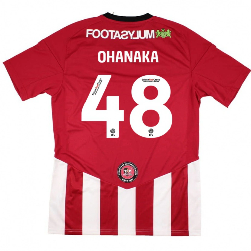 Danxen Męski Santino Ohanaka #48 Czerwony Biały Domowa Koszulka 2024/25 Koszulki Klubowe