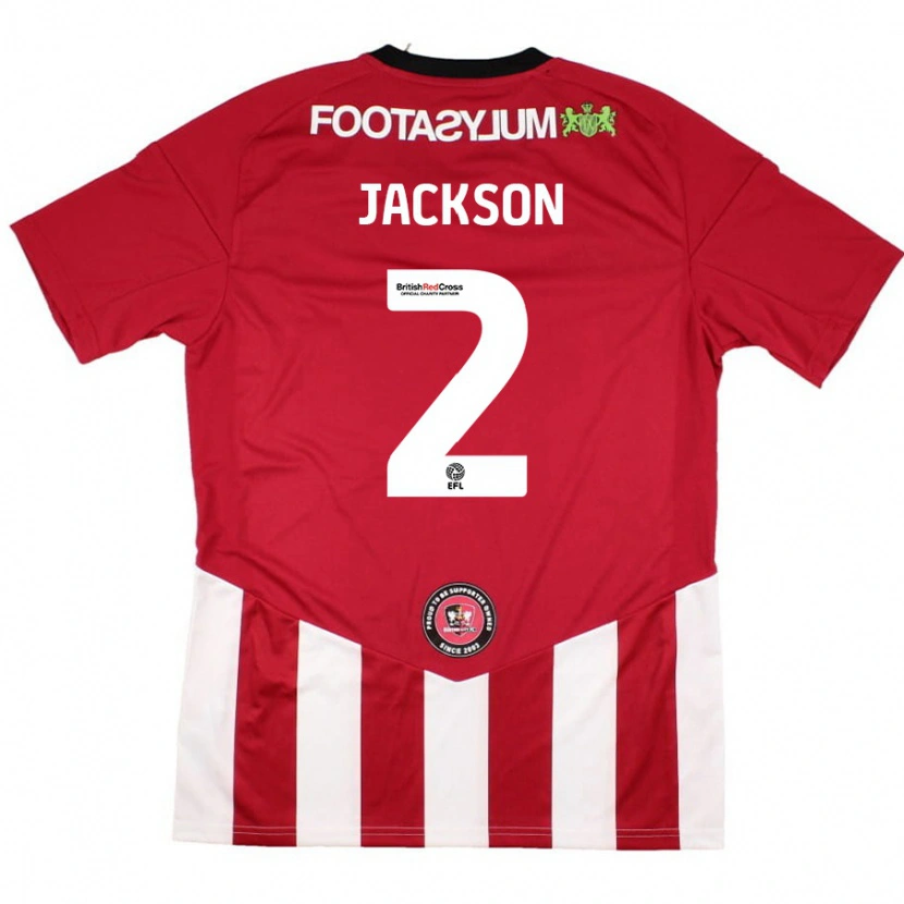 Danxen Męski Bow Jackson #2 Czerwony Biały Domowa Koszulka 2024/25 Koszulki Klubowe