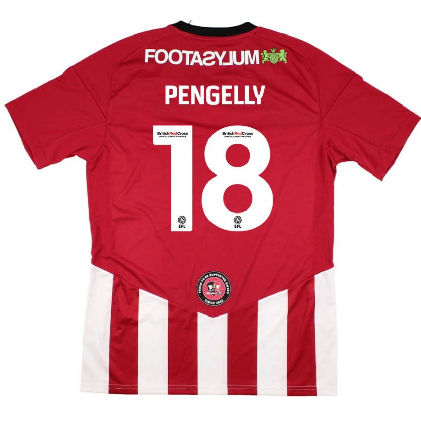 Danxen Męski Connie Pengelly #18 Czerwony Biały Domowa Koszulka 2024/25 Koszulki Klubowe