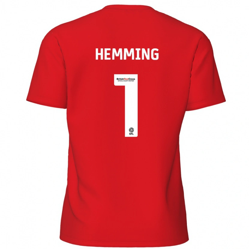 Danxen Męski Zach Hemming #1 Czerwony Domowa Koszulka 2024/25 Koszulki Klubowe
