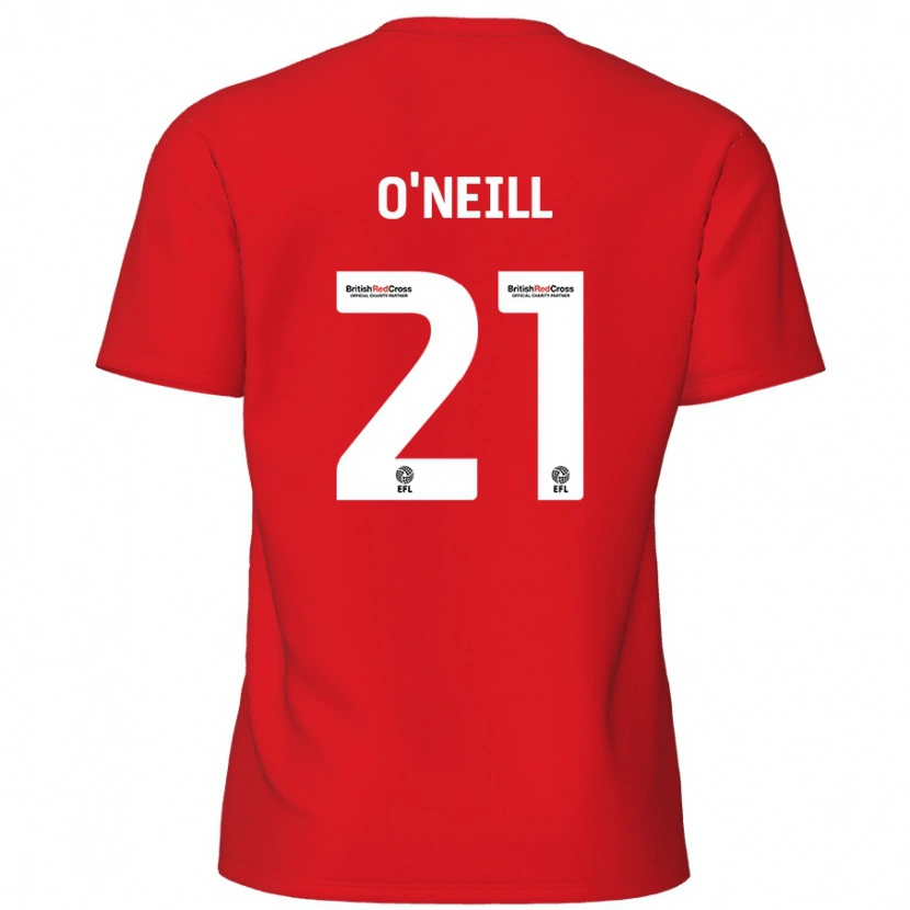 Danxen Męski Ollie O'neill #21 Czerwony Domowa Koszulka 2024/25 Koszulki Klubowe