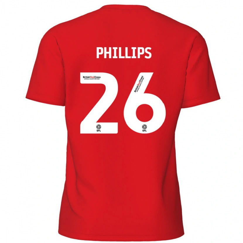 Danxen Męski Noah Phillips #26 Czerwony Domowa Koszulka 2024/25 Koszulki Klubowe