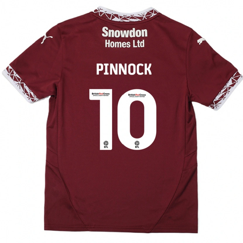 Danxen Męski Mitch Pinnock #10 Burgundowy Domowa Koszulka 2024/25 Koszulki Klubowe