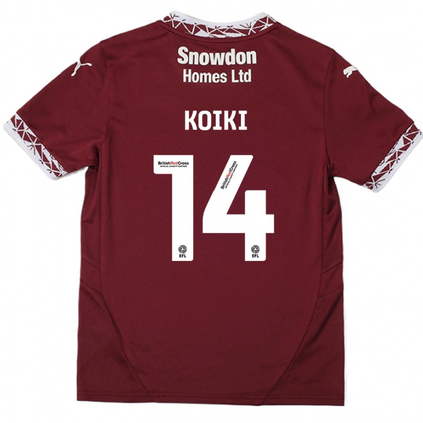 Danxen Męski Ali Koiki #14 Burgundowy Domowa Koszulka 2024/25 Koszulki Klubowe