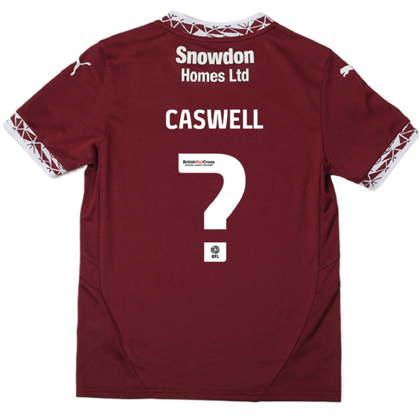 Danxen Męski Jordan Caswell #0 Burgundowy Domowa Koszulka 2024/25 Koszulki Klubowe
