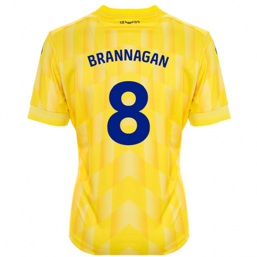 Danxen Męski Cameron Brannagan #8 Żółty Domowa Koszulka 2024/25 Koszulki Klubowe