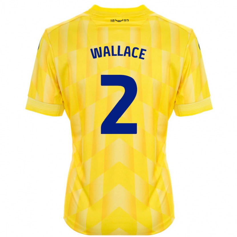Danxen Męski Emily Wallace #2 Żółty Domowa Koszulka 2024/25 Koszulki Klubowe