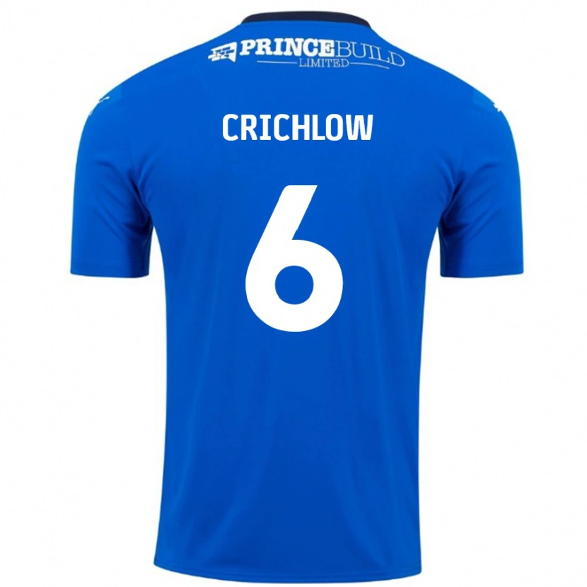 Danxen Męski Romoney Crichlow #6 Niebieski Biały Domowa Koszulka 2024/25 Koszulki Klubowe