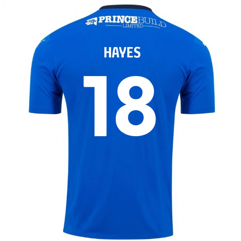 Danxen Męski Cian Hayes #18 Niebieski Biały Domowa Koszulka 2024/25 Koszulki Klubowe