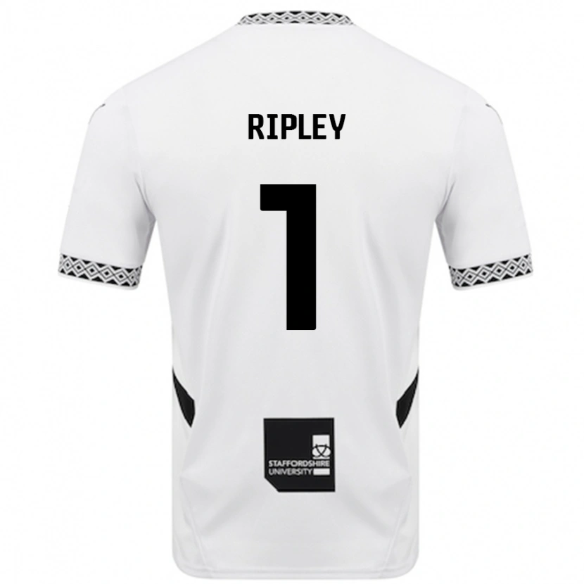 Danxen Męski Connor Ripley #1 Biały Domowa Koszulka 2024/25 Koszulki Klubowe