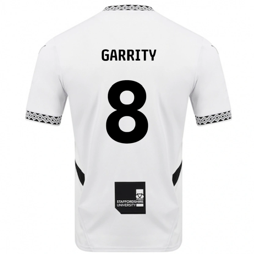 Danxen Męski Ben Garrity #8 Biały Domowa Koszulka 2024/25 Koszulki Klubowe