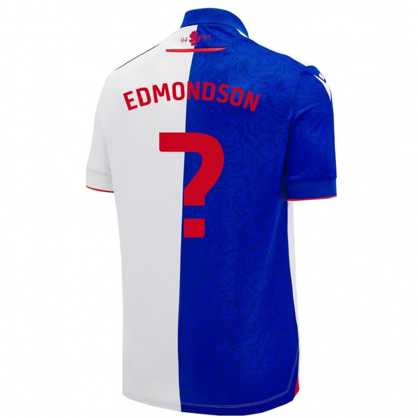 Danxen Męski Stephen Edmondson #0 Niebieski Biały Domowa Koszulka 2024/25 Koszulki Klubowe