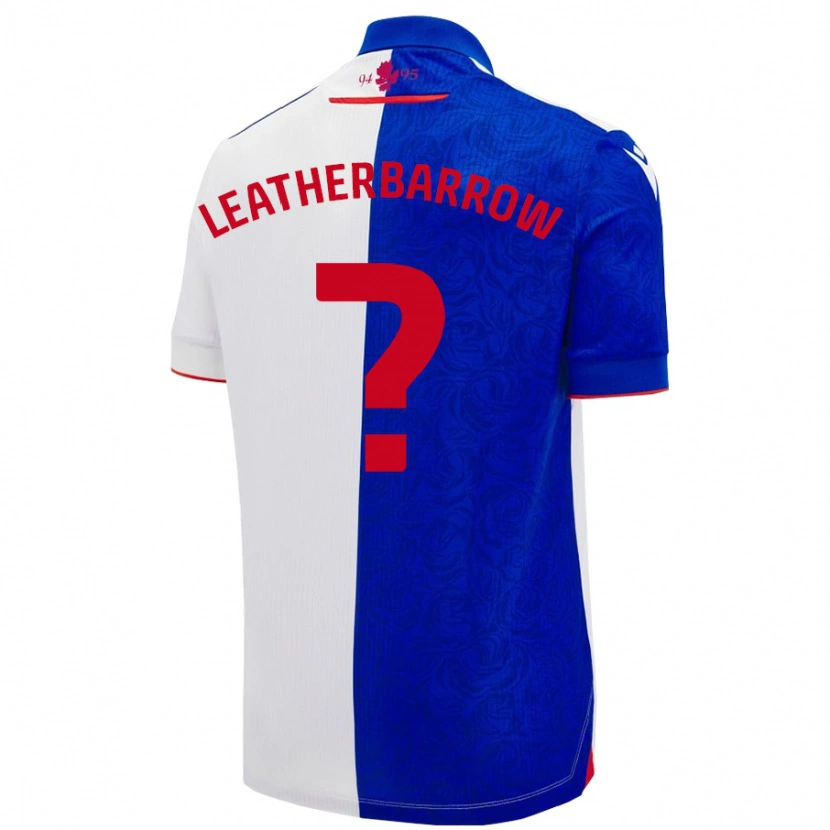 Danxen Męski Freddie Leatherbarrow #0 Niebieski Biały Domowa Koszulka 2024/25 Koszulki Klubowe