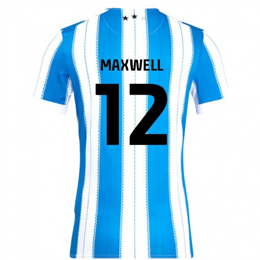Danxen Męski Chris Maxwell #12 Niebieski Biały Domowa Koszulka 2024/25 Koszulki Klubowe
