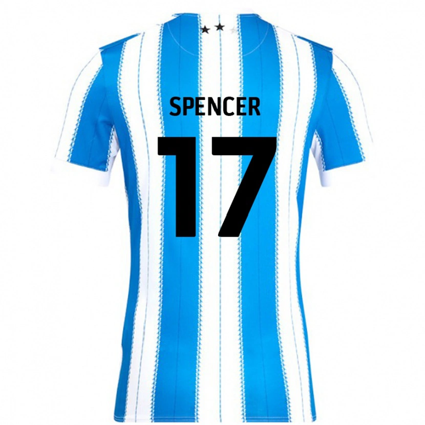 Danxen Męski Brodie Spencer #17 Niebieski Biały Domowa Koszulka 2024/25 Koszulki Klubowe
