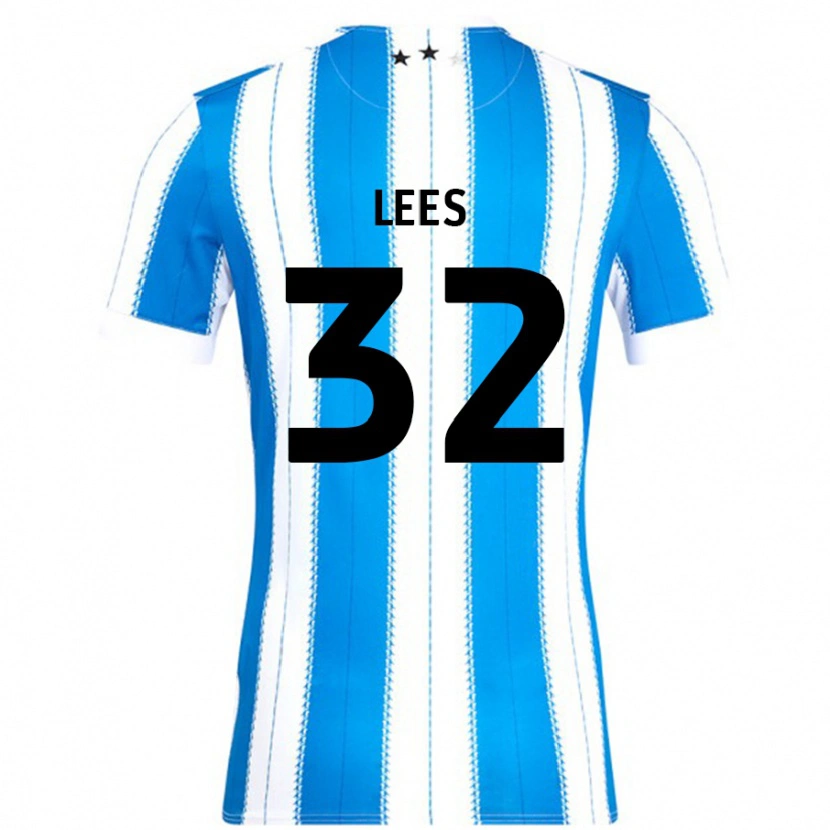 Danxen Męski Tom Lees #32 Niebieski Biały Domowa Koszulka 2024/25 Koszulki Klubowe