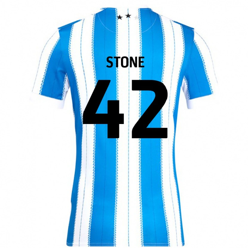 Danxen Męski Michael Stone #42 Niebieski Biały Domowa Koszulka 2024/25 Koszulki Klubowe