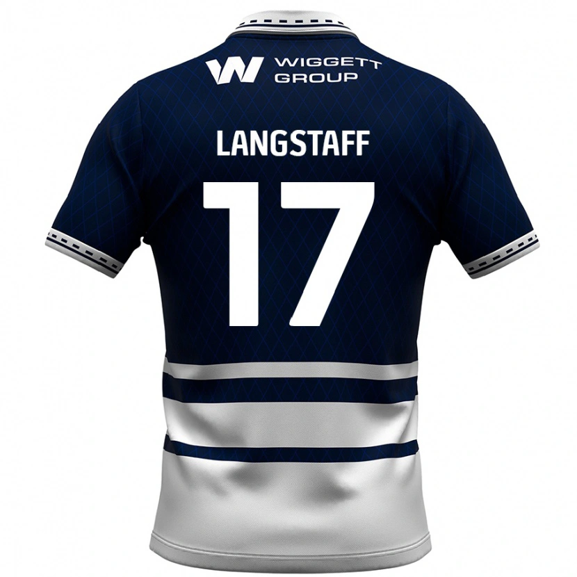 Danxen Męski Macaulay Langstaff #17 Granatowy Biały Domowa Koszulka 2024/25 Koszulki Klubowe