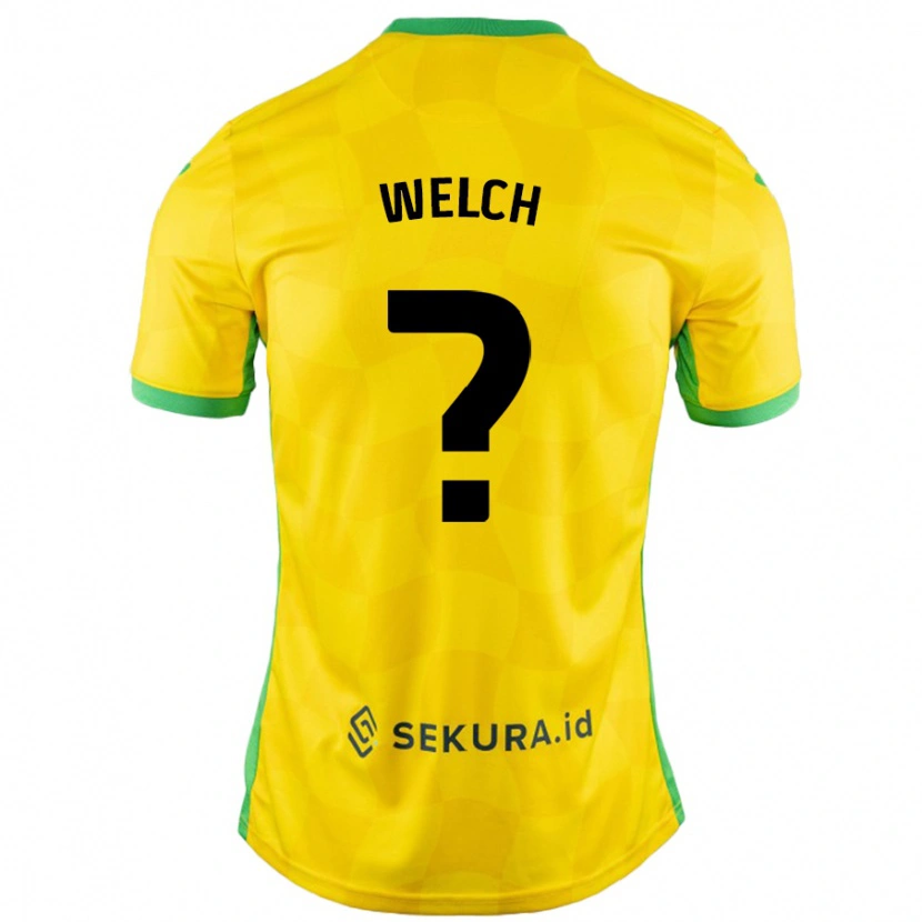 Danxen Męski Finley Welch #0 Żółty Zielony Domowa Koszulka 2024/25 Koszulki Klubowe