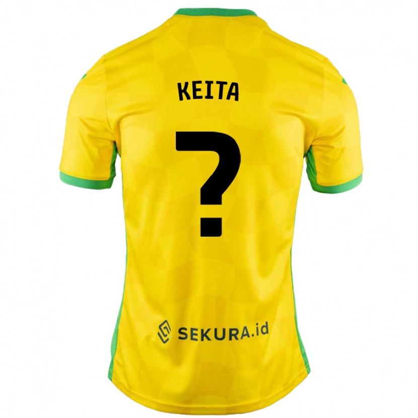 Danxen Męski Gabriel Keita #0 Żółty Zielony Domowa Koszulka 2024/25 Koszulki Klubowe