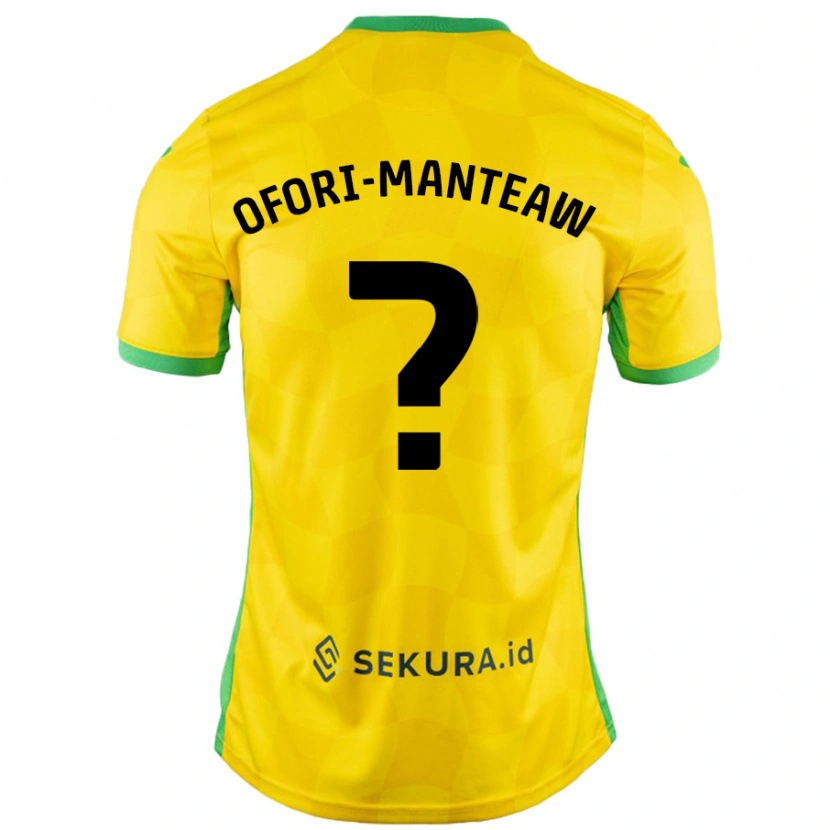 Danxen Męski Lloyd Ofori-Manteaw #0 Żółty Zielony Domowa Koszulka 2024/25 Koszulki Klubowe