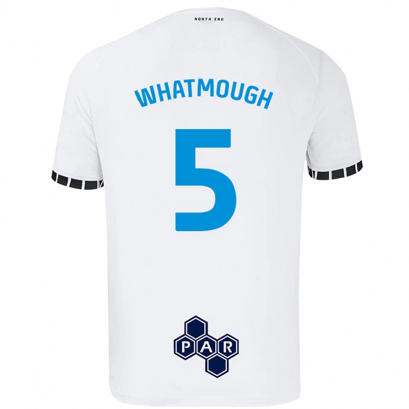 Danxen Męski Jack Whatmough #5 Biały Domowa Koszulka 2024/25 Koszulki Klubowe