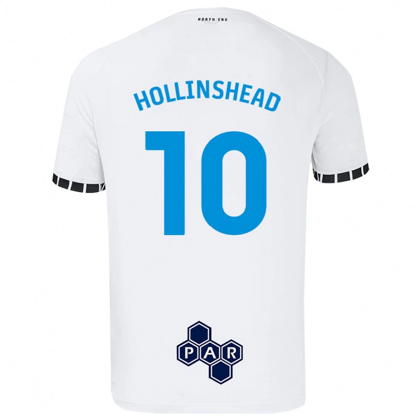 Danxen Męski Emily Hollinshead #10 Biały Domowa Koszulka 2024/25 Koszulki Klubowe