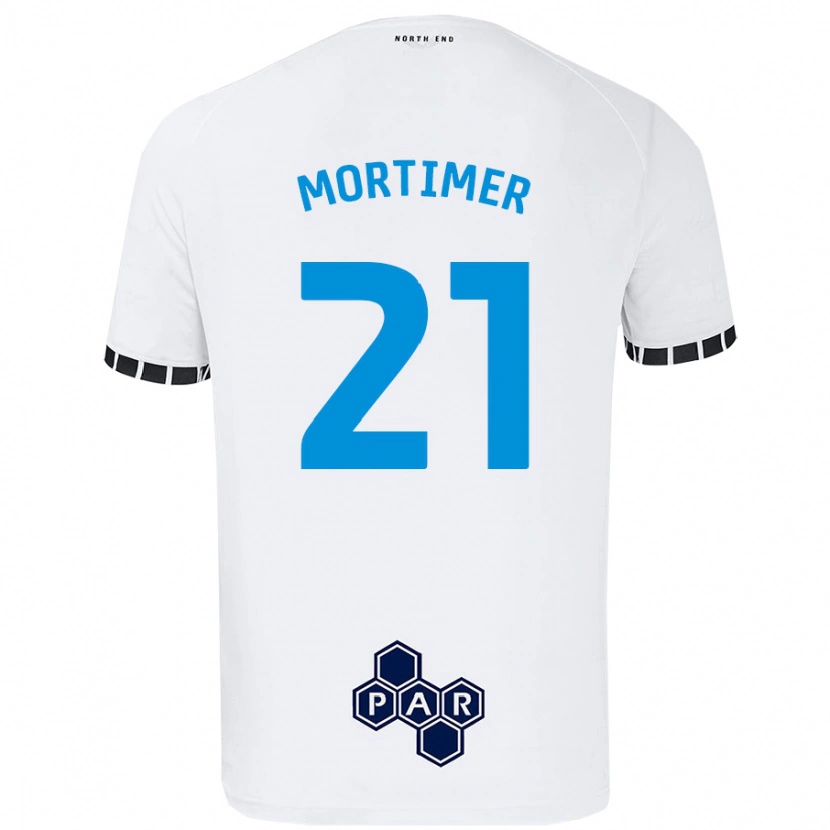 Danxen Męski Jodie Mortimer #21 Biały Domowa Koszulka 2024/25 Koszulki Klubowe