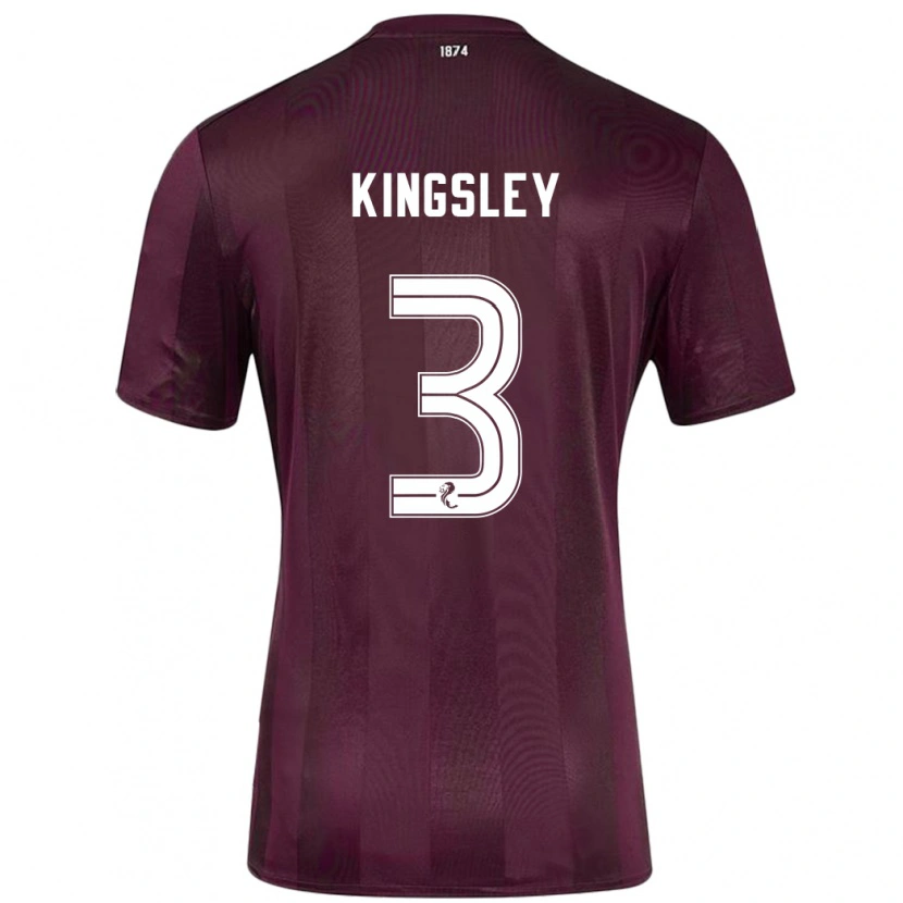 Danxen Męski Stephen Kingsley #3 Burgundowy Domowa Koszulka 2024/25 Koszulki Klubowe